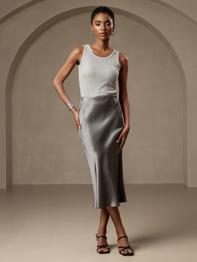 Reyanna™ | Elegant Basik Kjol i Ren Silke