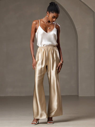 Reyanna™ | V-ringning Ren Silke Spaghettiband Camisole-linne