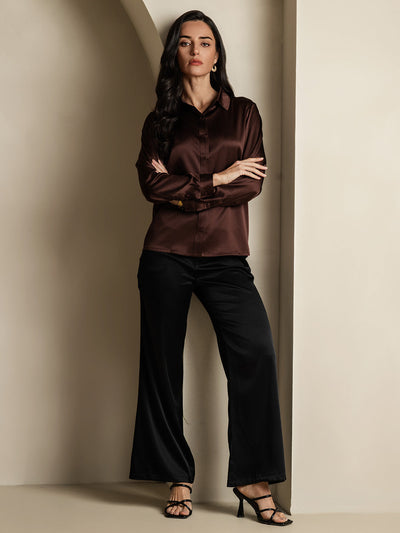 Dam 19 Momme Mulberry Silke Elegant Långärmad Skjorta