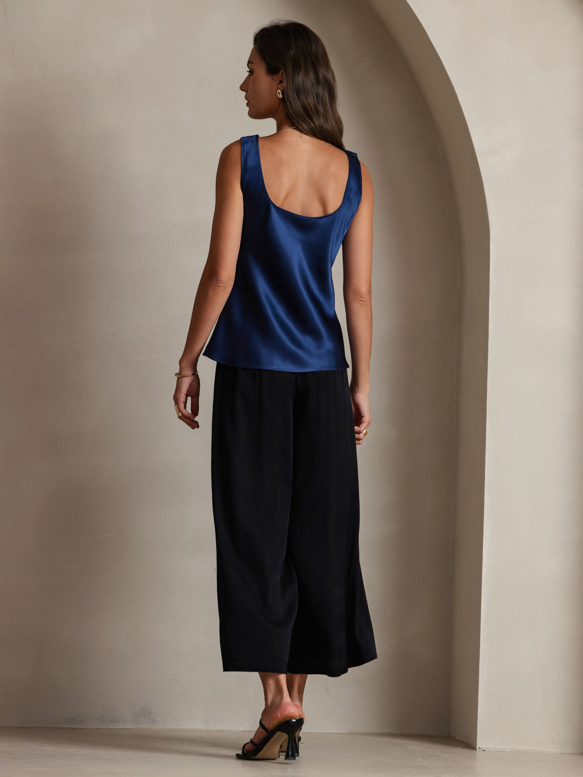 Reyanna™ | Silke U-ringad Axelbands Camiseta Top