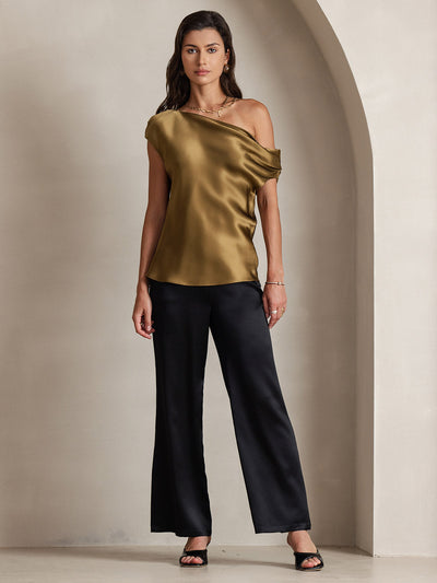 Reyanna™ | Silke Chic En-Skulder Blus
