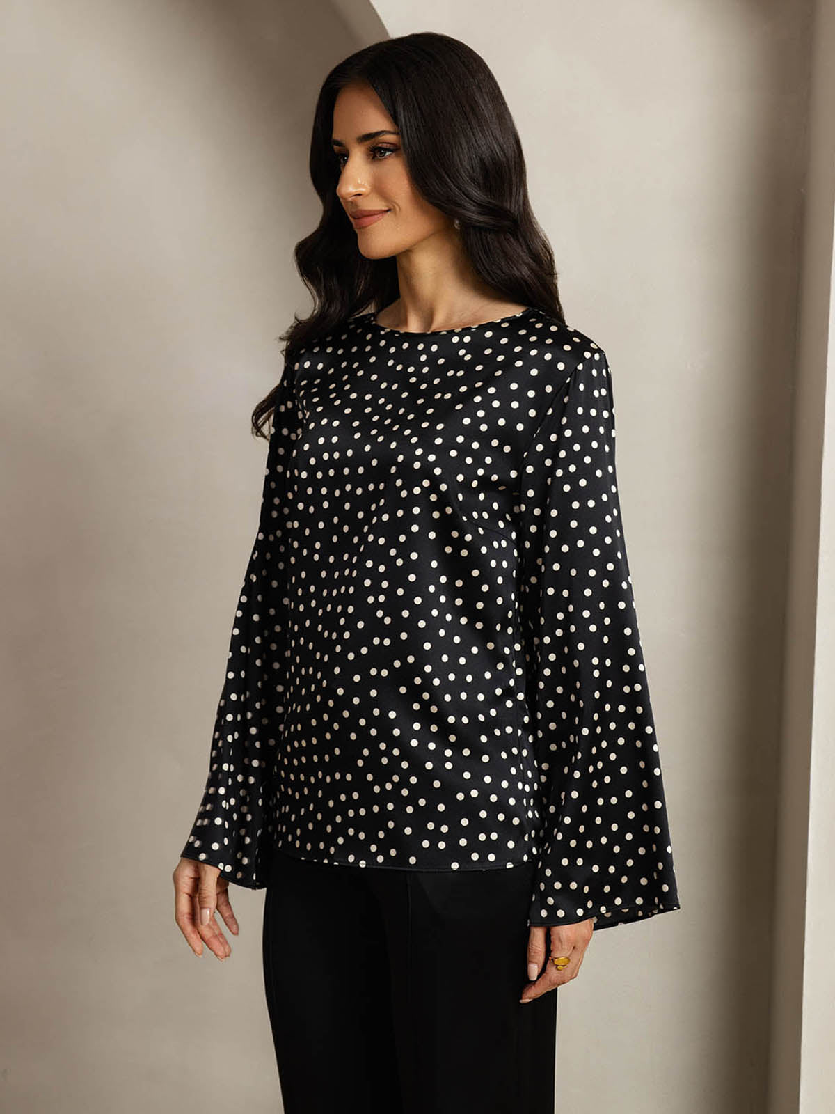 Reyanna™ | Silke Långärmad Blus