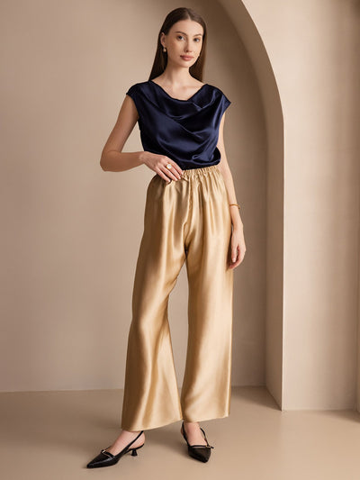 Reyanna™ | Silke Kappärmad Krage Tanktop/Blus