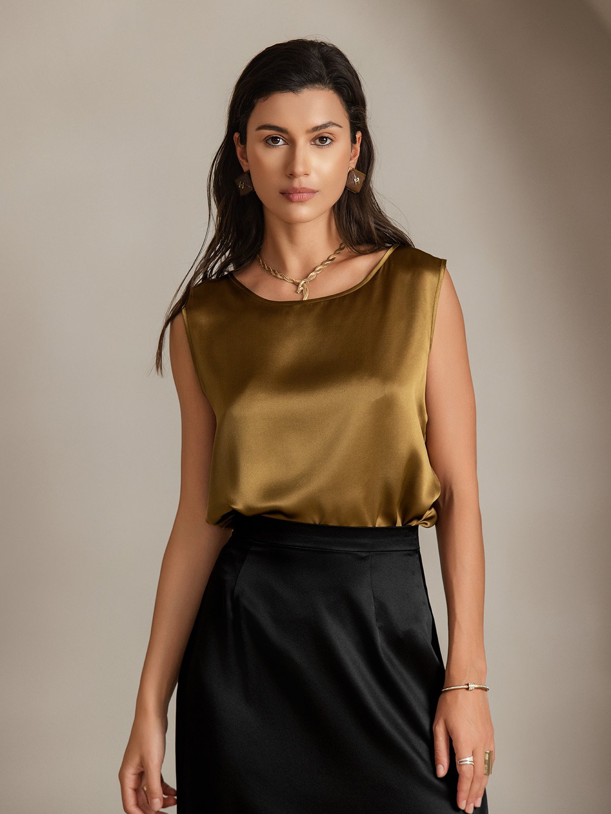 Reyanna™ | Silke Rund Hals Linne