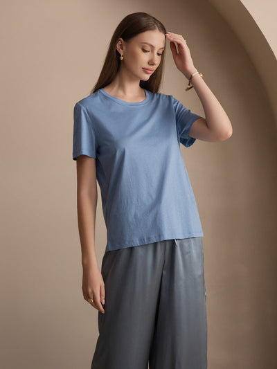 Reyanna™ | Silkestrikad Rundhals T-shirt