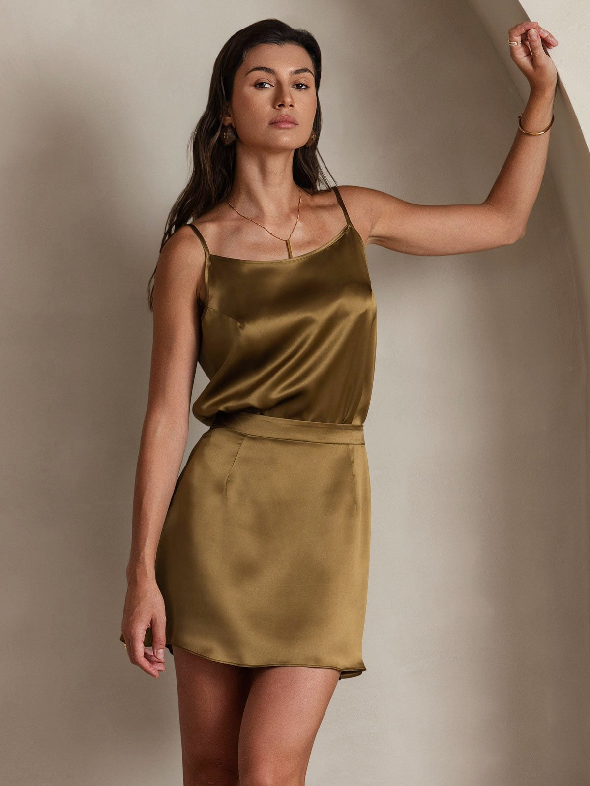 Reyanna™ | Silkes Avslappnad Spaghettiband Camisole-linne