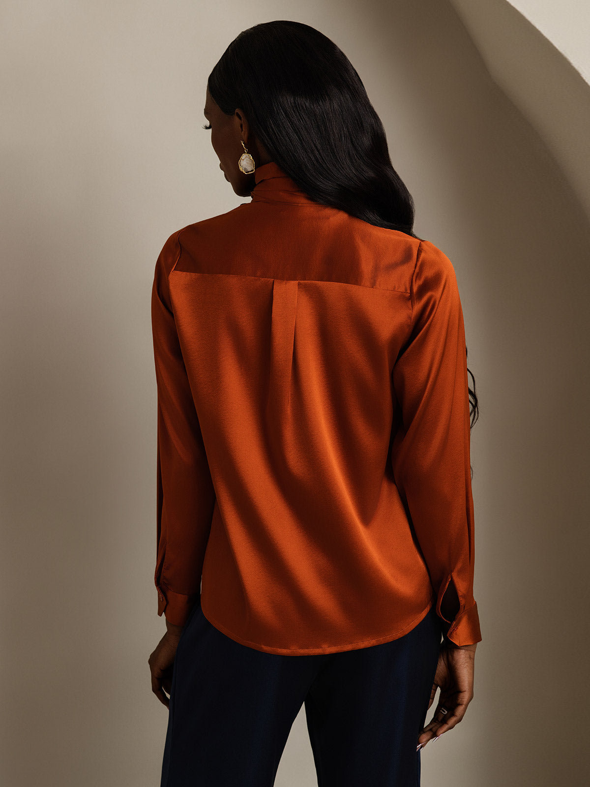 Reyanna™ | Sidenmode Slipskrage Skjorta
