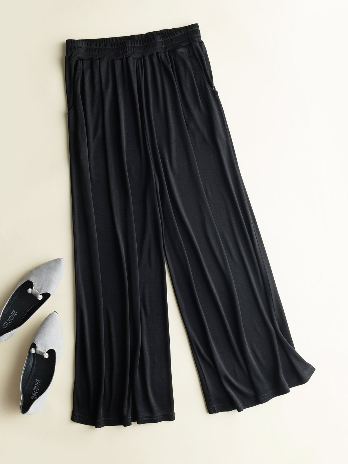 Reyanna™ | Comfortable Wide Leg Sidenstickad Byxor