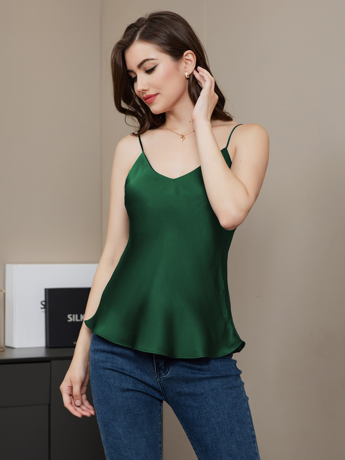 Reyanna™ | Rent Silke Spaghettiband Camisoles Topp