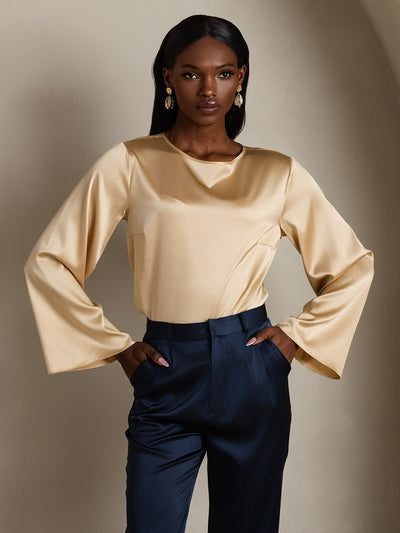 Reyanna™ | Silke Långärmad Blus