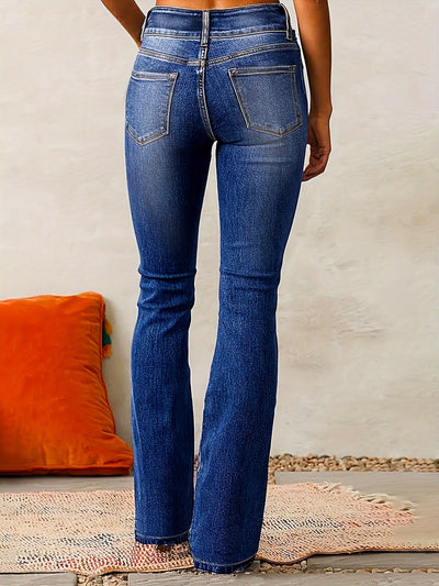 Reyanna |Lova | Utsvängda jeans med hög midja