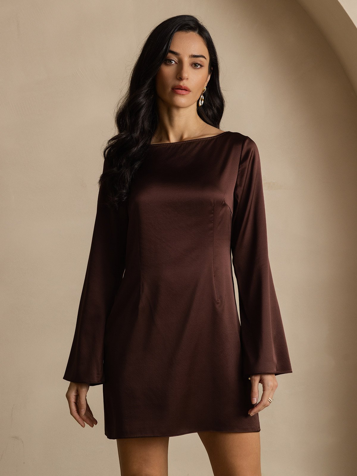 Reyanna™ | Silke Elegant Långärmad Klänning