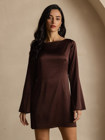 Reyanna™ | Silke Elegant Långärmad Klänning