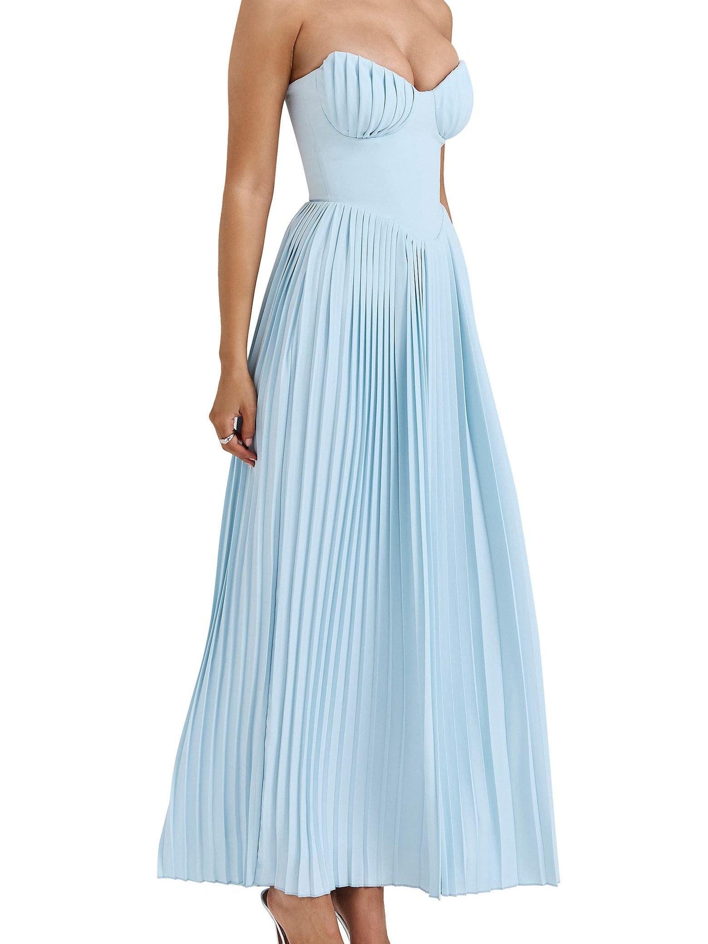 Reyanna™ | Tube Top With Pleats Maxi Dress