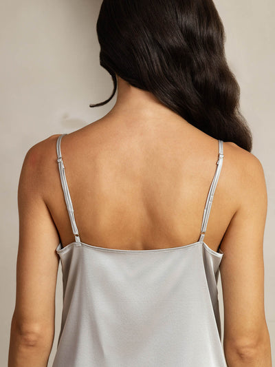 Reyanna™ | Silke Tunna Axelband Draperad Halsringning CamisoleTop