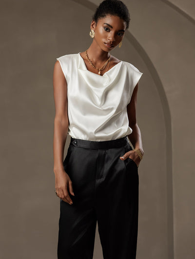 Reyanna™ | Siden modebyxor i carrotmodell