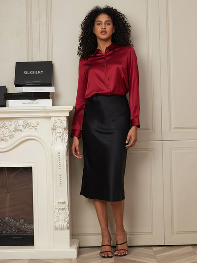 Reyanna™ | Rent Silke Klassisk Elegant Damkjol