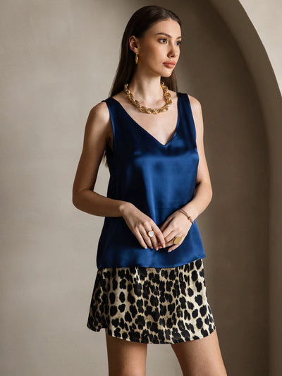 Reyanna™ | Silke V-ringning Tirantes Camiseta Top