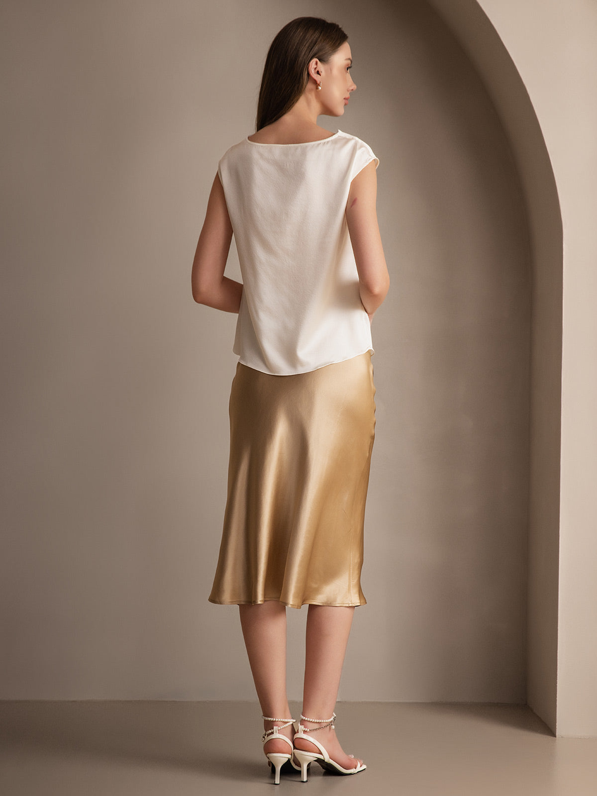 Reyanna™ | Elegant Basik Kjol i Ren Silke