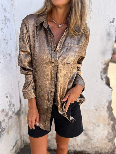 Reyanna™ | Casual Suede Fashionable Lapel Shirt