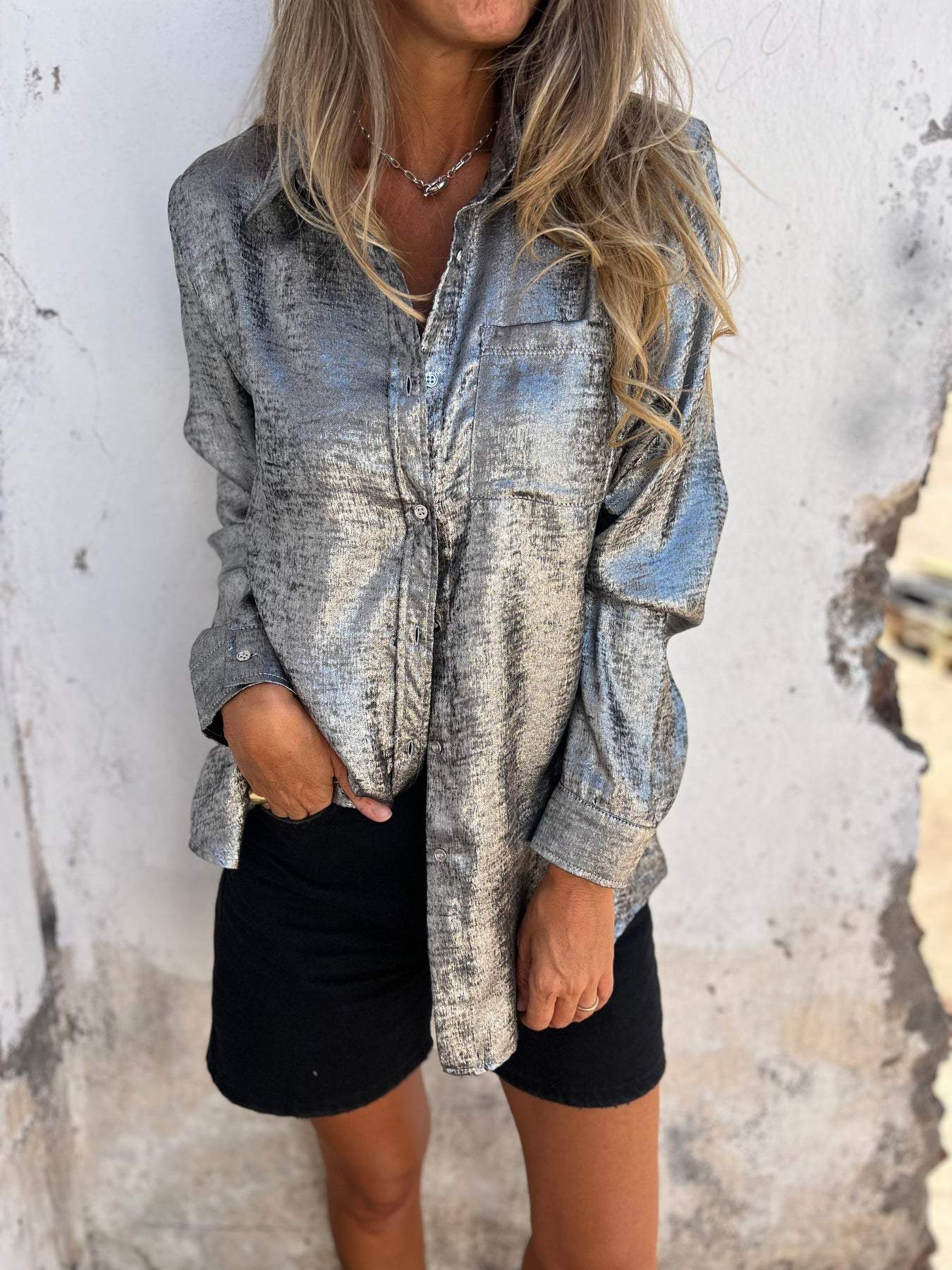 Reyanna™ | Casual Suede Fashionable Lapel Shirt