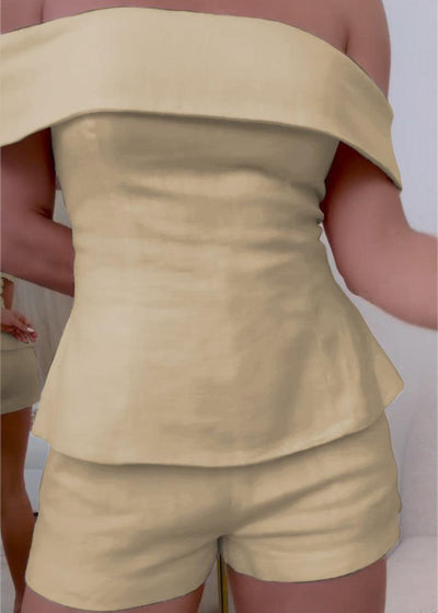 Reyanna™ | White Cotton and Linen Two-piece Suit