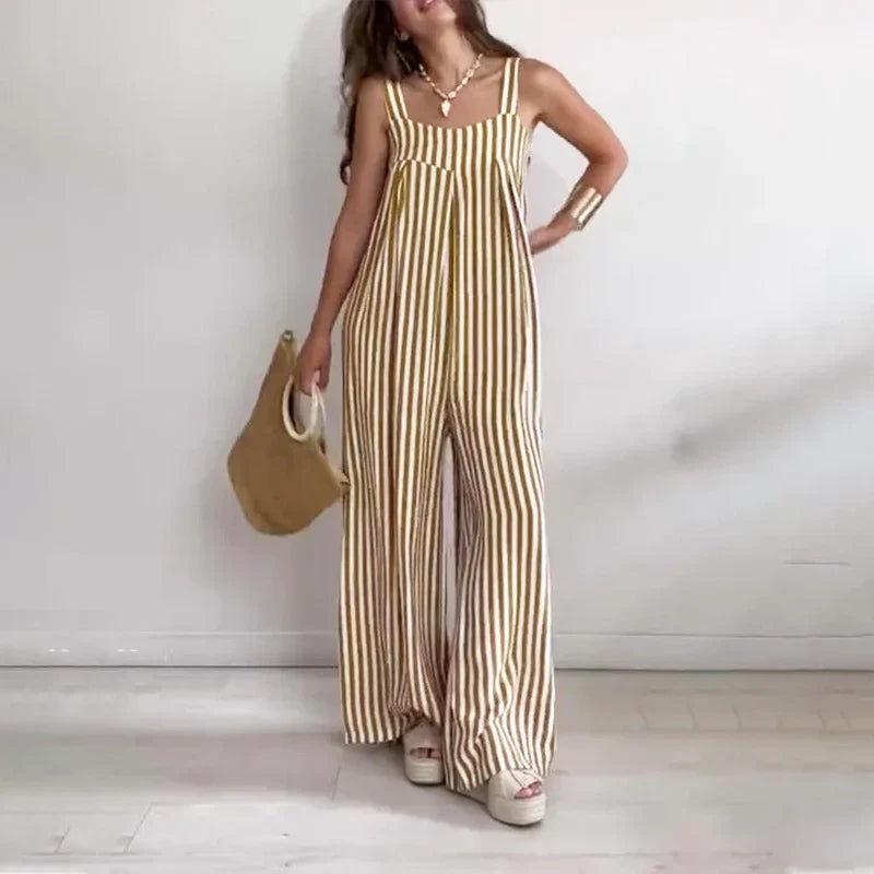 Reyanna |Carina | Stilren randig jumpsuit