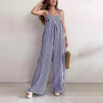 Reyanna |Carina | Stilren randig jumpsuit