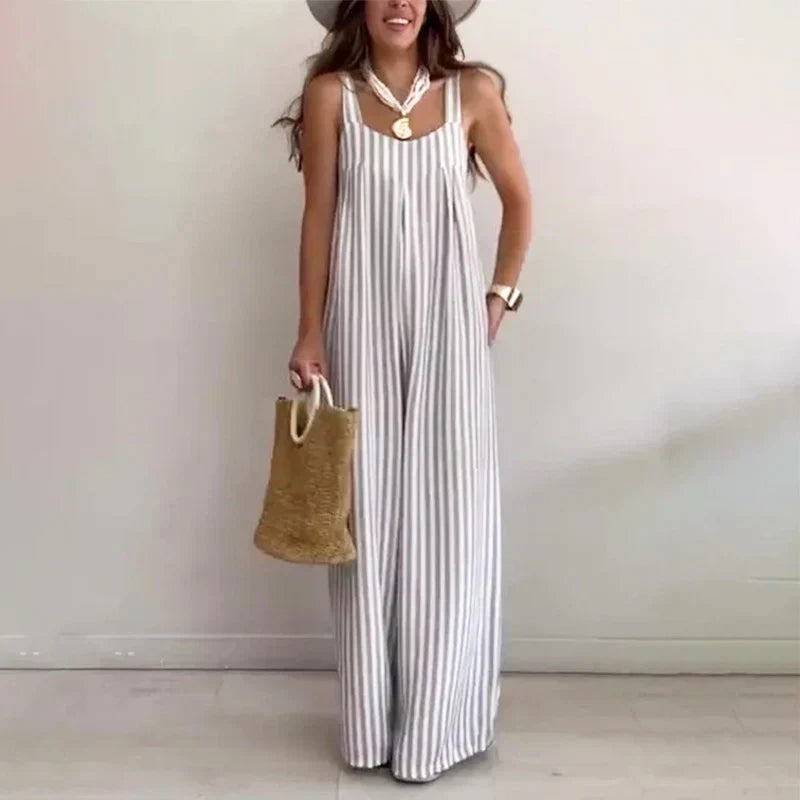 Reyanna |Carina | Stilren randig jumpsuit