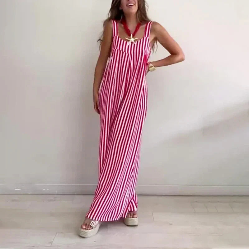 Reyanna |Carina | Stilren randig jumpsuit
