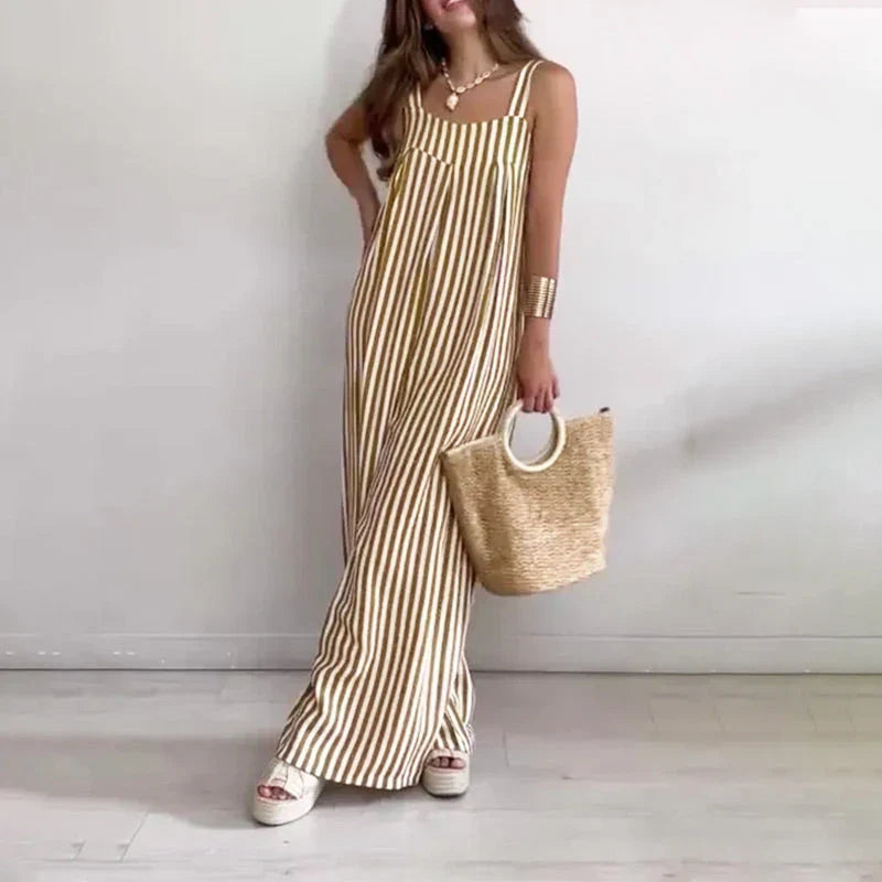 Reyanna |Carina | Stilren randig jumpsuit