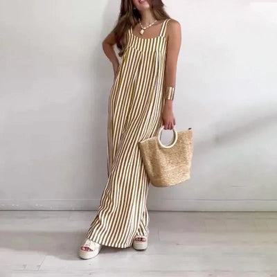 Reyanna |Carina | Stilren randig jumpsuit