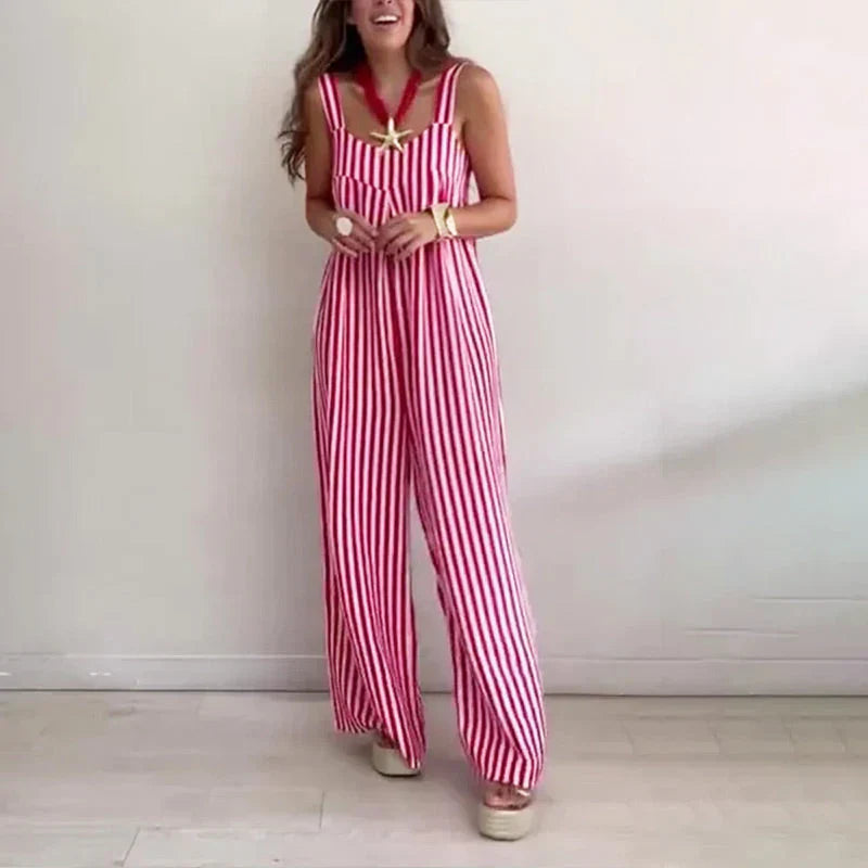 Reyanna |Carina | Stilren randig jumpsuit